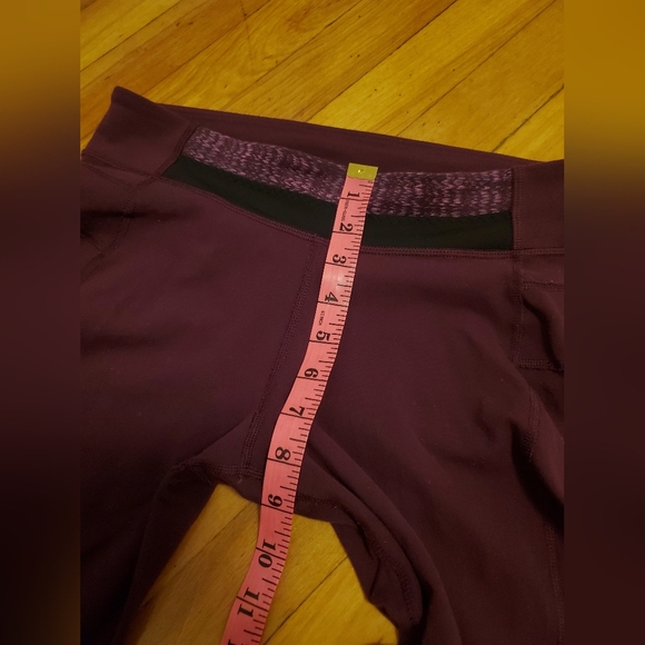 Lululemon City Pulse Pant. Plum / Burgundy color. Size 8. 27" inseam. Ruffled. - Picture 12 of 13
